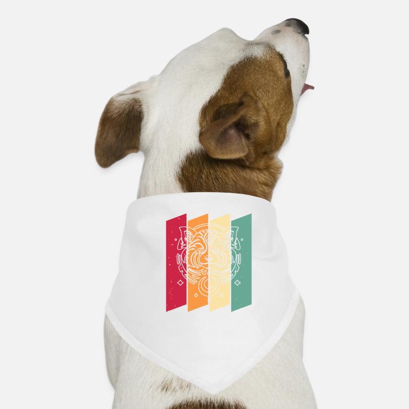 Phases de lune tribales panda roux Bandana pour chien