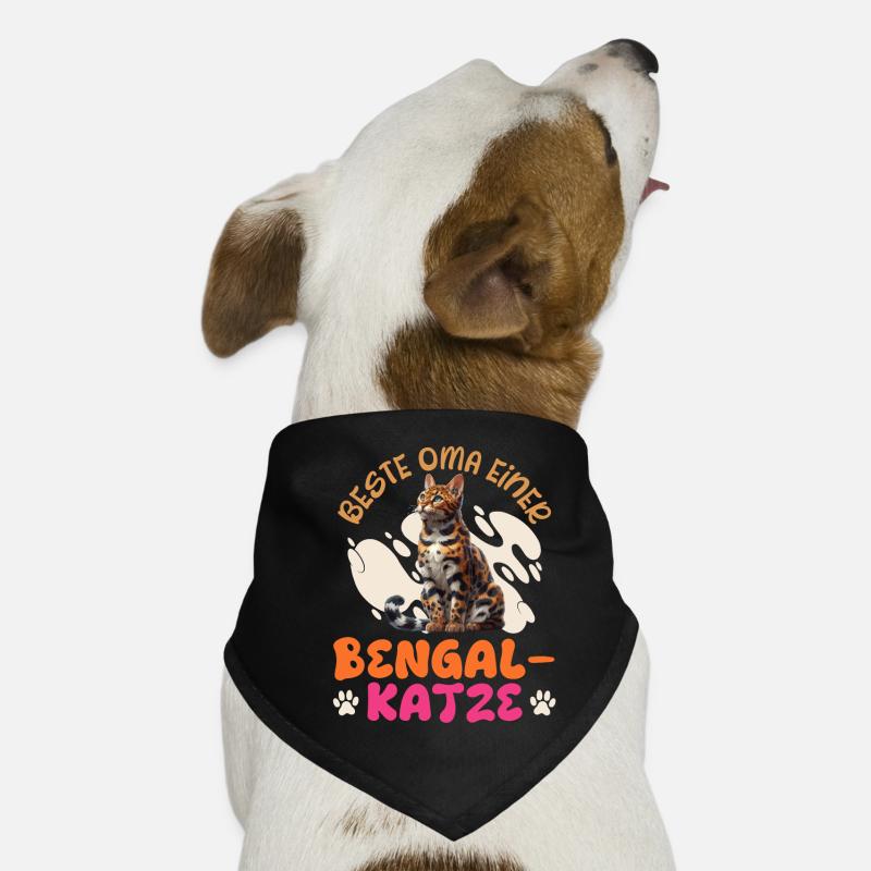 Mamie de chat MEILLEURE GRAND-MÈRE D’UN PROPRIÉTAIRE DE CHAT BENGAL Bandana pour chien