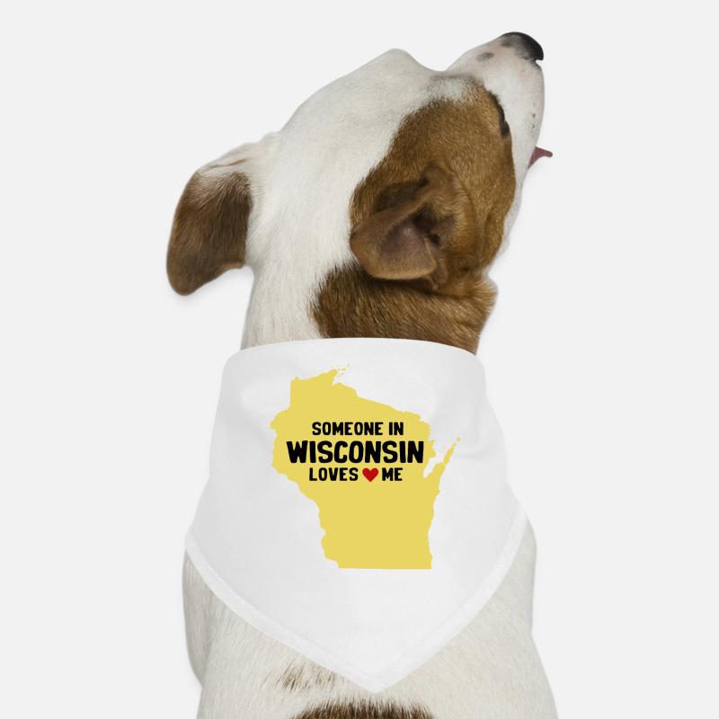 Quelqu’un dans le Wisconsin m’aime Bandana pour chien