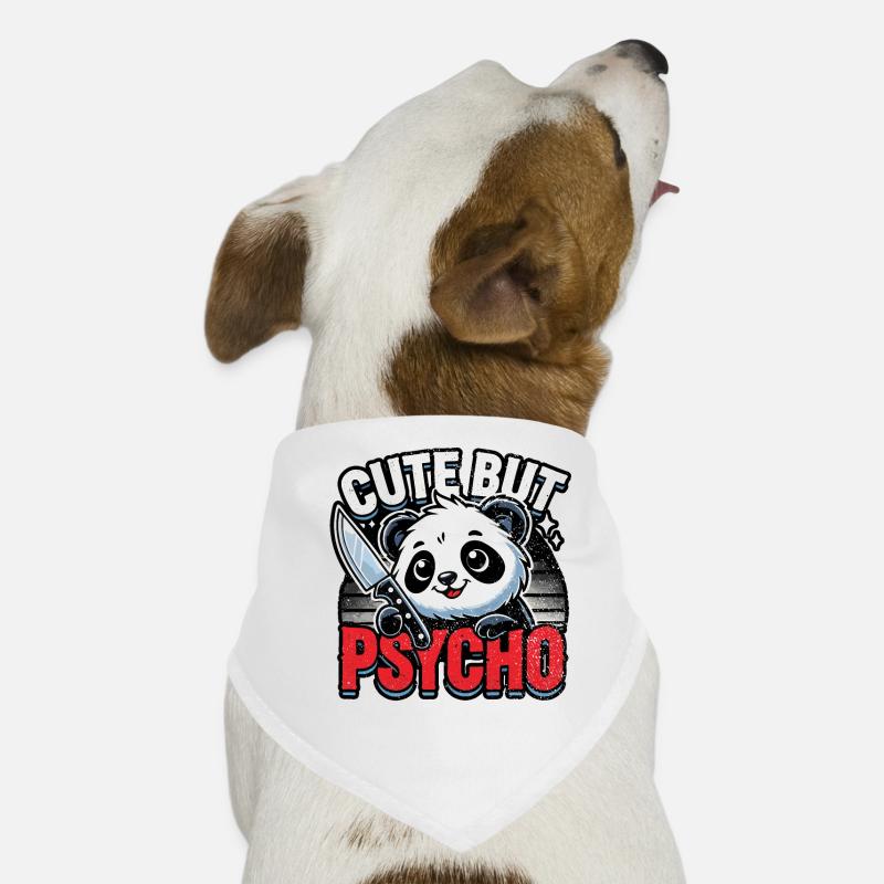 Mignon Mais Psycho Panda Adorable Animal Kawaii Bandana pour chien
