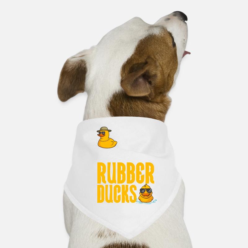 Quietscheentchen Quietscheente Gummiente - Hunde-Bandana - Weiß