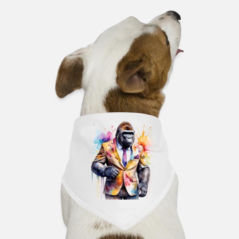 Gorilla Anzug Affe Bunt Tier Design Print Hunde-Bandana