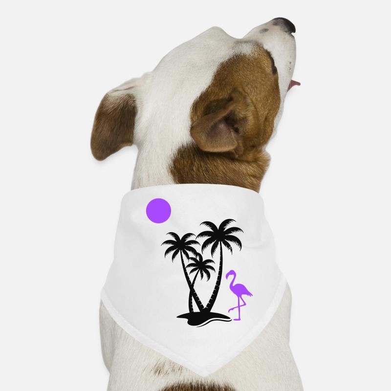 Flamingo Palm Trees Dog Bandana