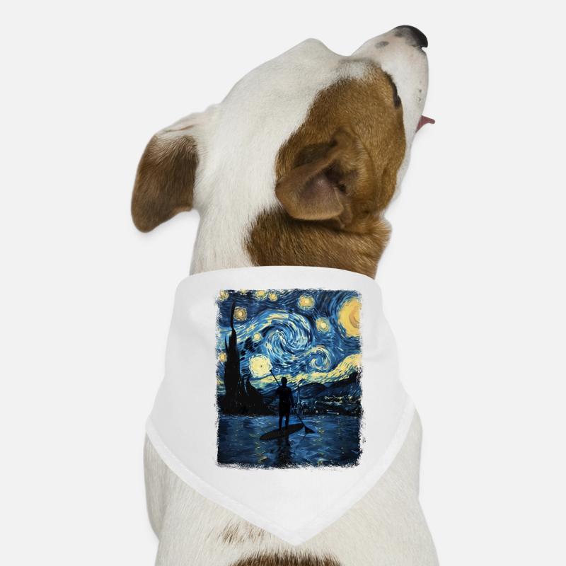 Stand Up Paddling SUP Paddle Board Starry Night Ma Bandana pour chien