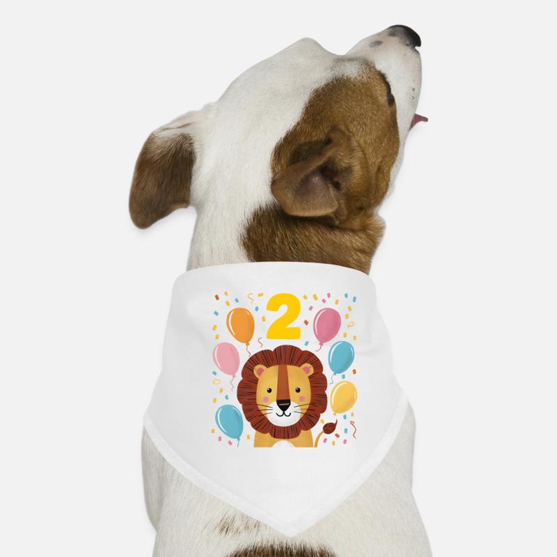 2. Geburtstag Löwe Kindergeburtstag Hunde-Bandana
