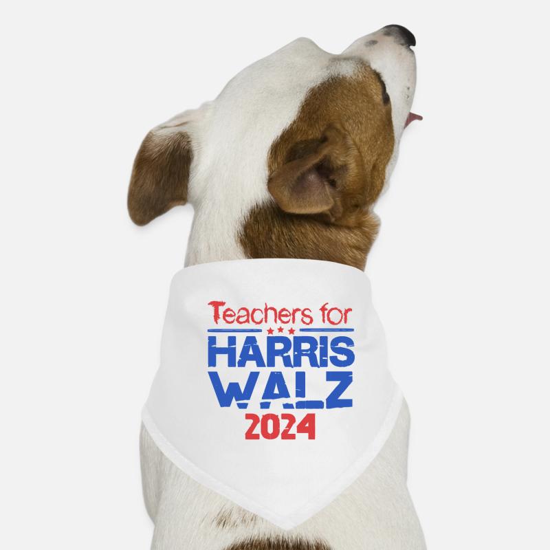 Enseignant pour Harris Walz 2024 - Bandana pour chien - blanc