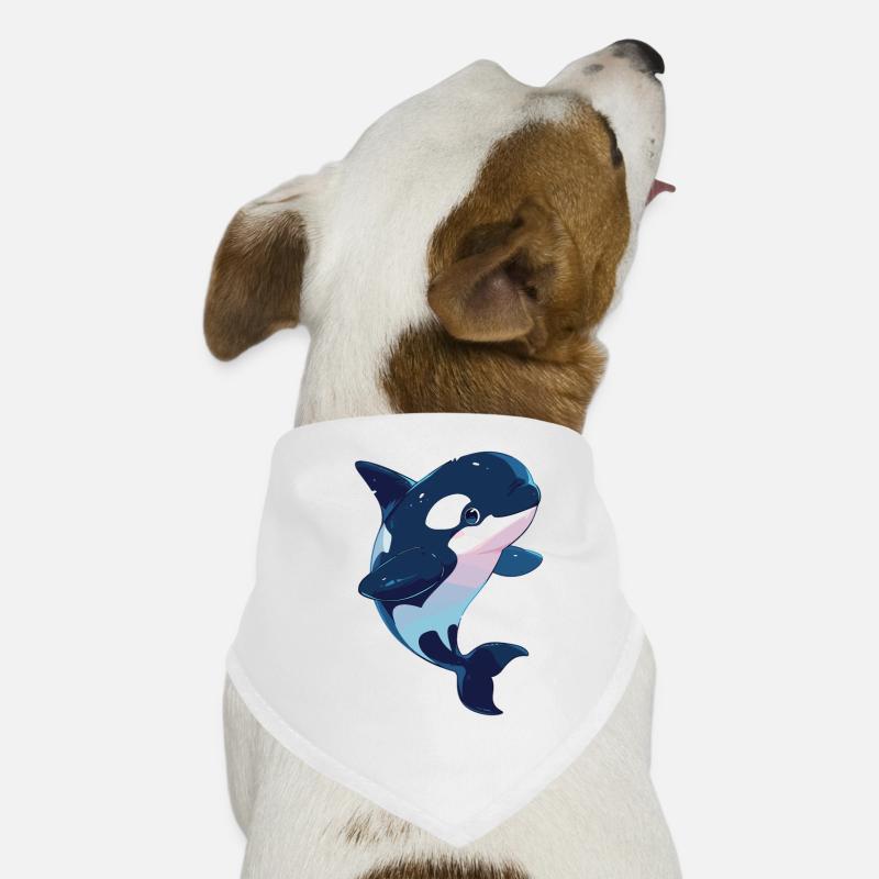 Orcas Orca - Hunde-Bandana - Weiß