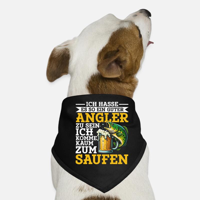 Pêche et bière Plaisir de la pêche Hobby Bandana pour chien