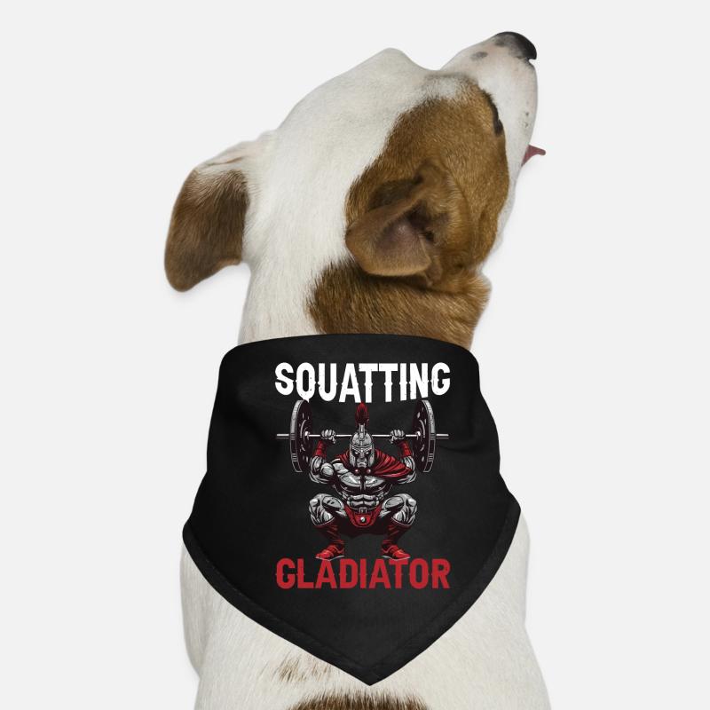 Squatting Gladiator 9 Hunde-Bandana