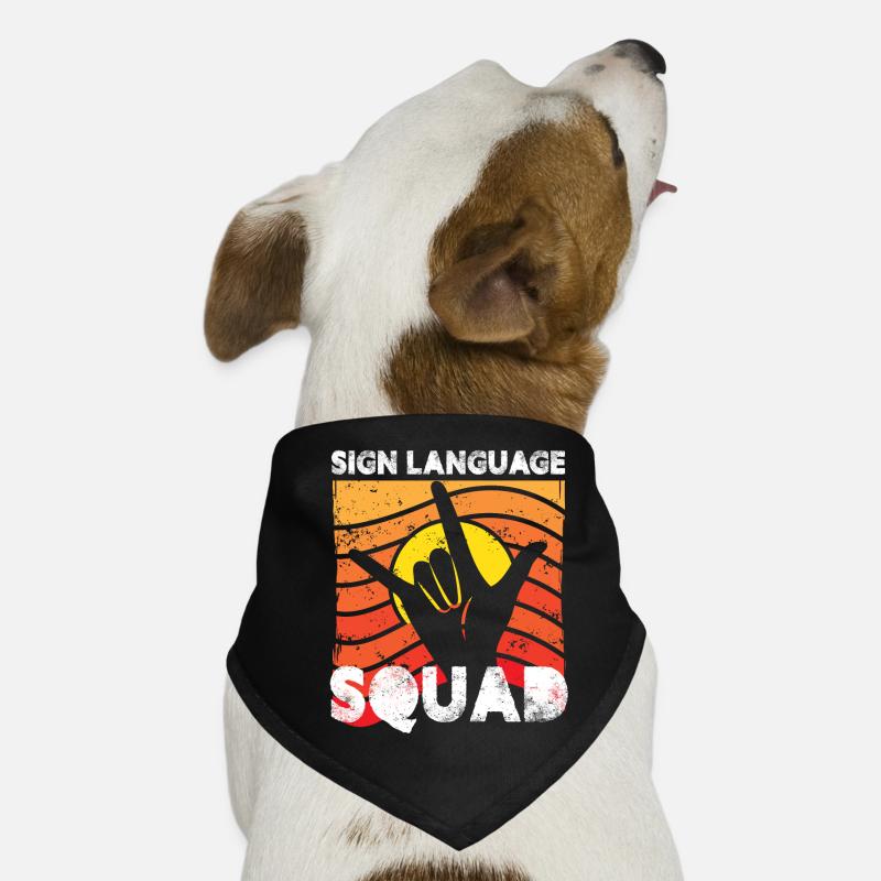 sign language squad Design for a sign language Hunde-Bandana