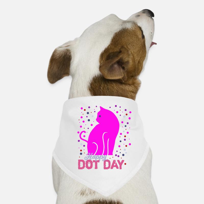 Happy Dot Day Coloré Arc-en-ciel Cat Dot Boys Bandana pour chien