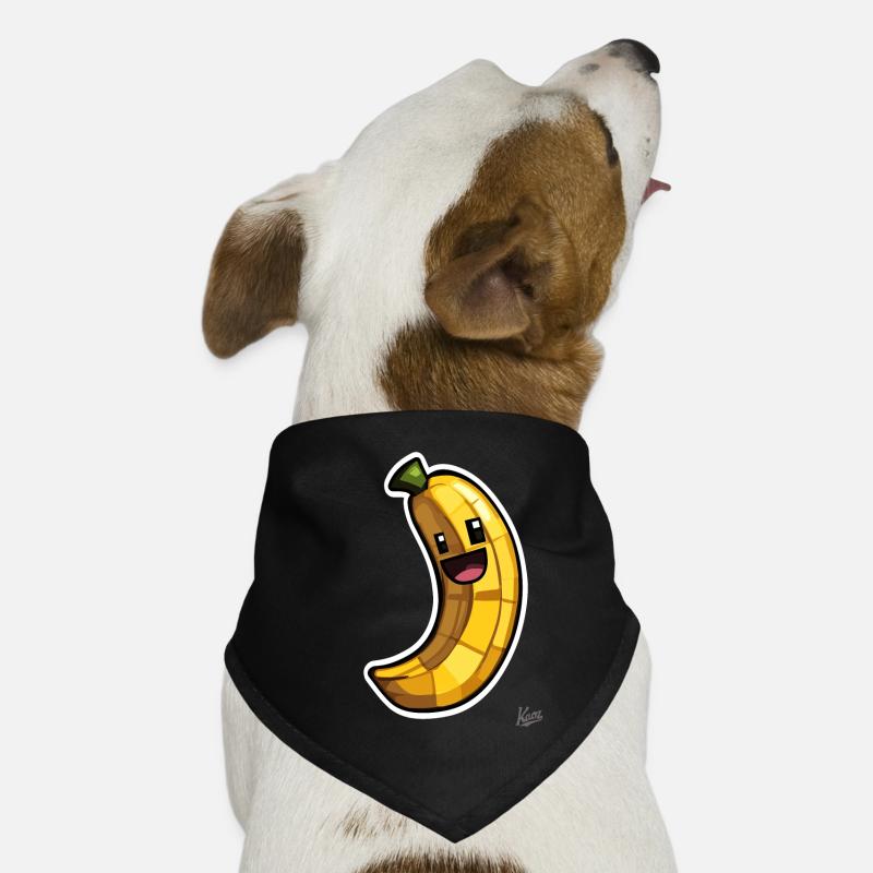 Drôle de banane pixel Bandana pour chien