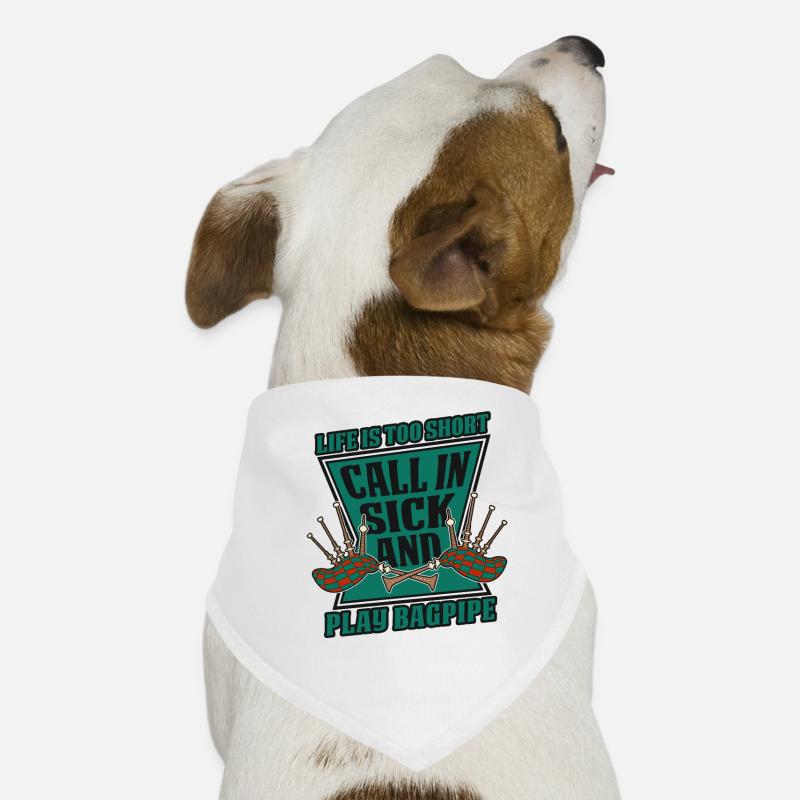 Appelez malade et jouez à Joueur de cornemuse Bandana pour chien