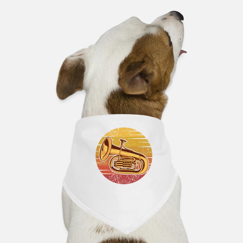 Retro Instrument Euphonist Euphoniumist Player Dog Bandana