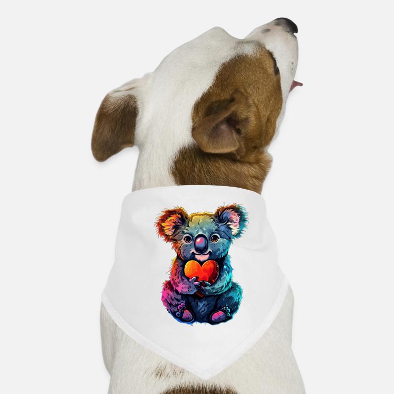 Koala - Hunde-Bandana - Weiß