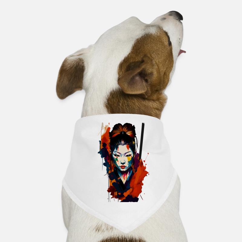 Guerrier samouraï – Splash Art flashy Bandana pour chien