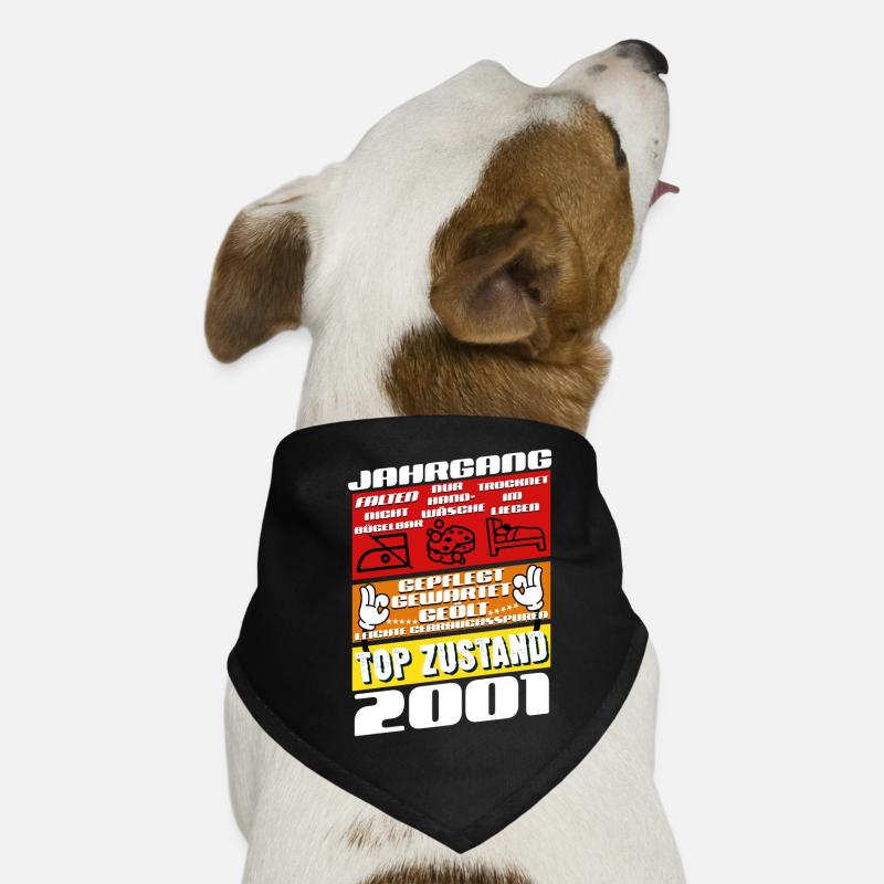 24 ans Millésime 2001 Anniversaire Bandana pour chien