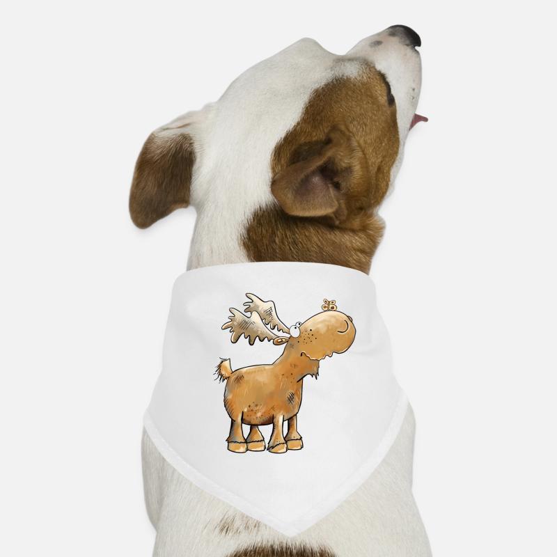 Funny Moose Butterfly Dog Bandana