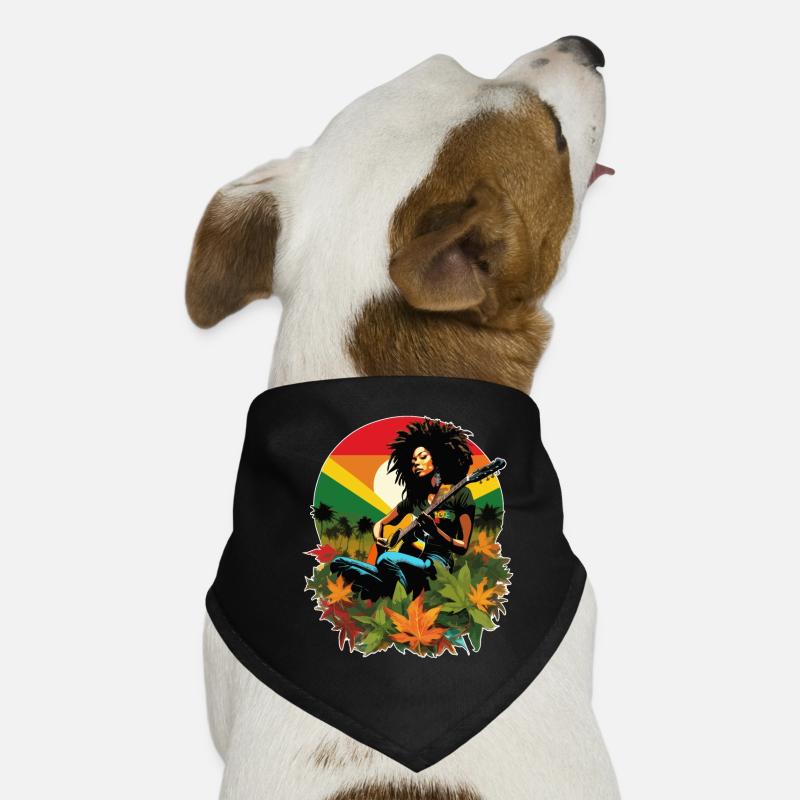 Guitariste de reggae rastafari Bandana pour chien