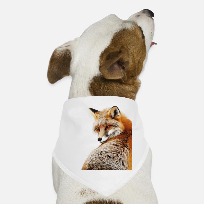 Fuchs - Hunde-Bandana - Weiß