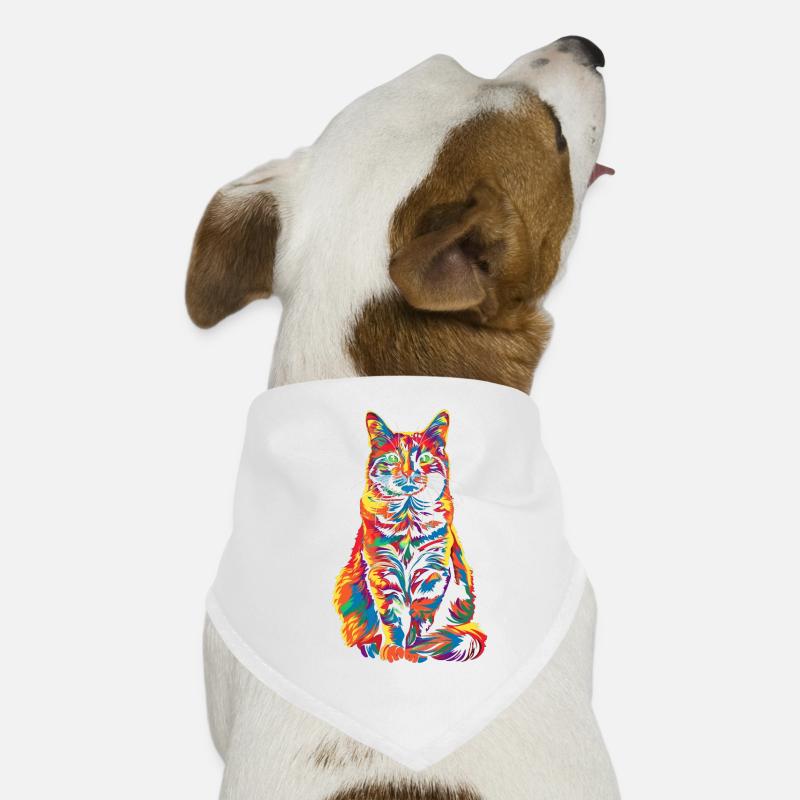 Orange Cat Tabby Cat Popart Dog Bandana