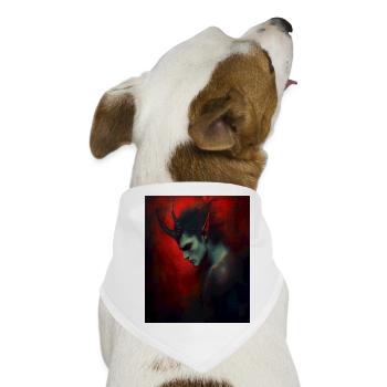 Teufel - Hunde-Bandana - Weiß - Vorne