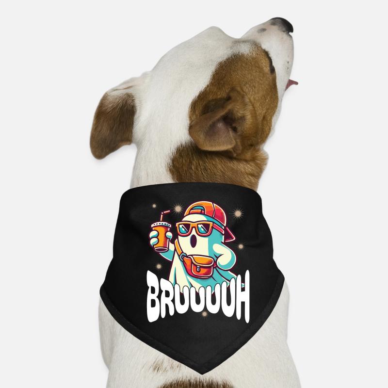 Scary Halloween Ghost Broth Dog Bandana