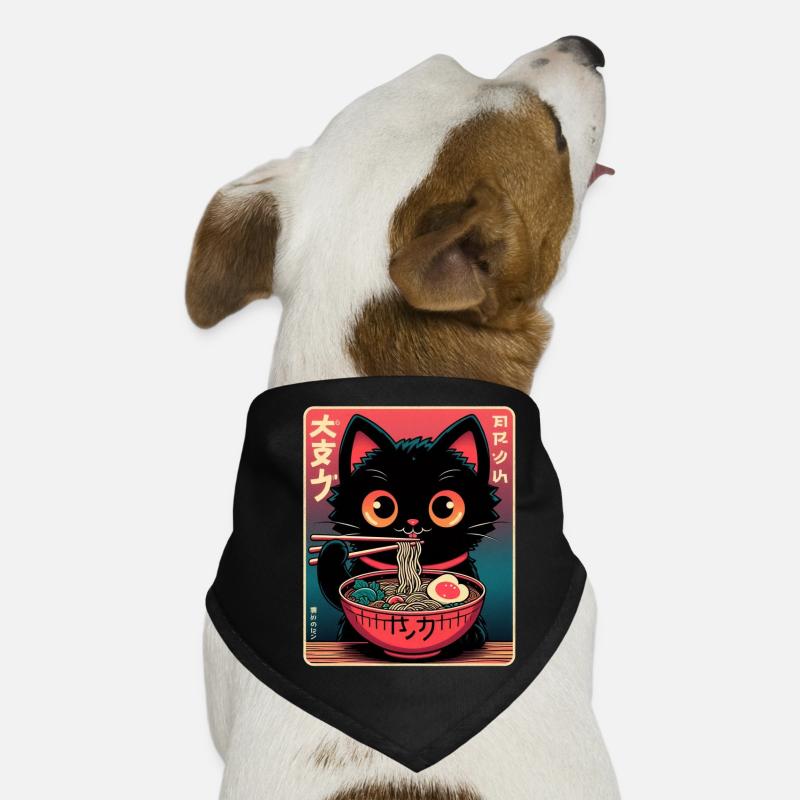 Cat Ramen Noodle Anime Japanese Cat Kitten Dog Bandana
