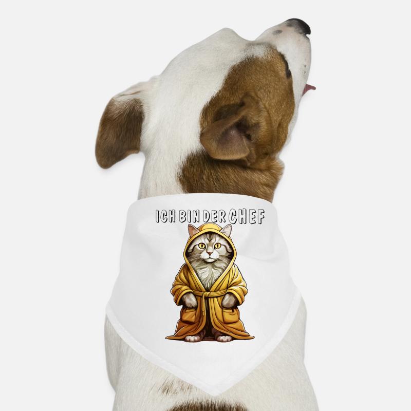 KATZE BADEMANTEL ICH BIN DER CHEF Hunde-Bandana