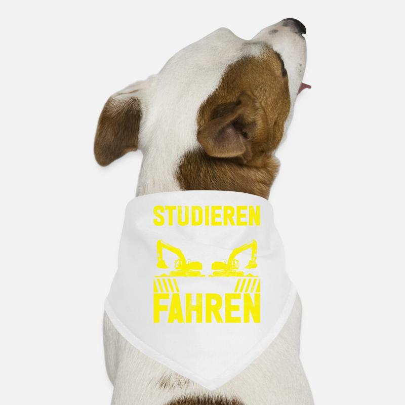 Baggerfahrer Lustige Bauarbeiter Beruf Excavator Hunde-Bandana