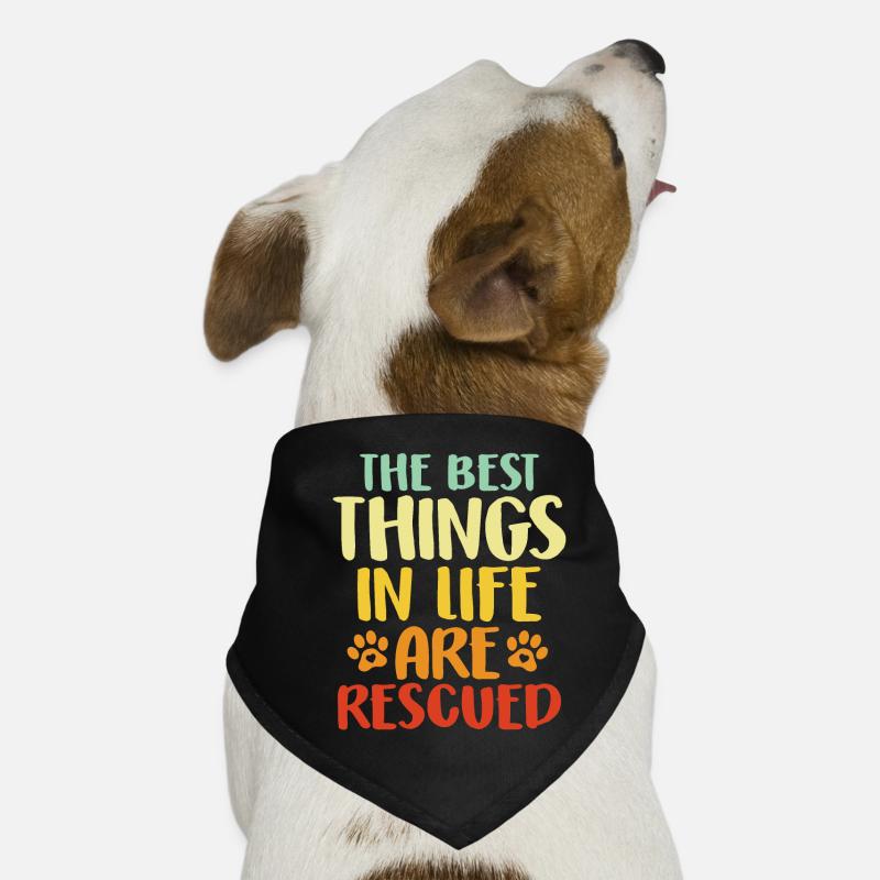 Die besten Dinge im Leben sind gerettete Retro-Tiere Hunde-Bandana