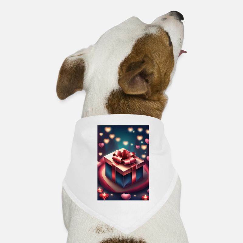 Un cadeau et beaucoup de cœurs Bandana pour chien