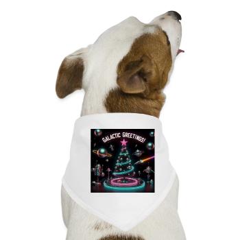 Retro Sci-Fi Weihnachtsbaum Design für die Feierta - Hunde-Bandana - Weiß - Vorne