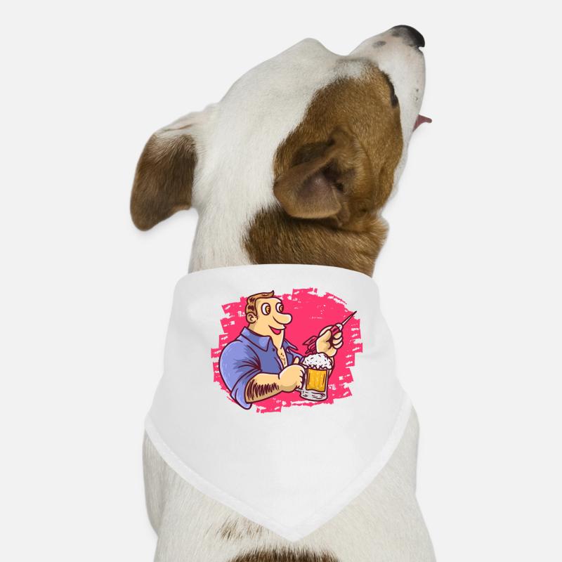 Dart Dart Dard Bière Et Fléchette Bandana pour chien