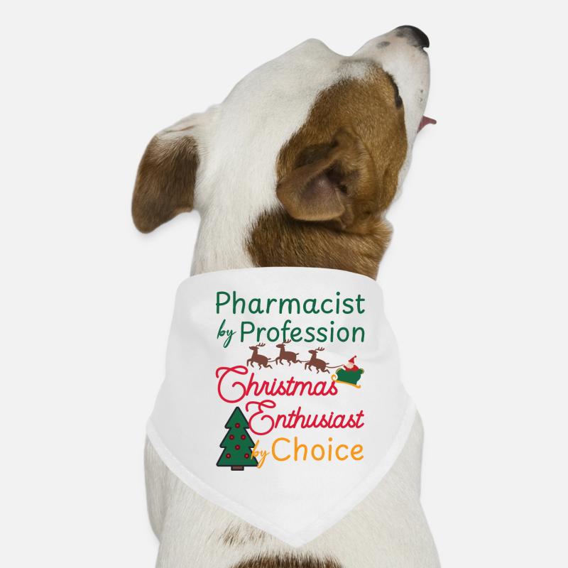 Pharmacien Noël Passionné de Noël Bandana pour chien