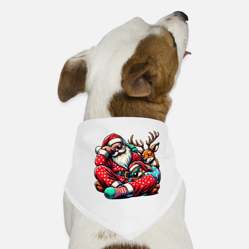 Dormez paresseux Père Noël C’est mon pyjama de Noël Bandana pour chien