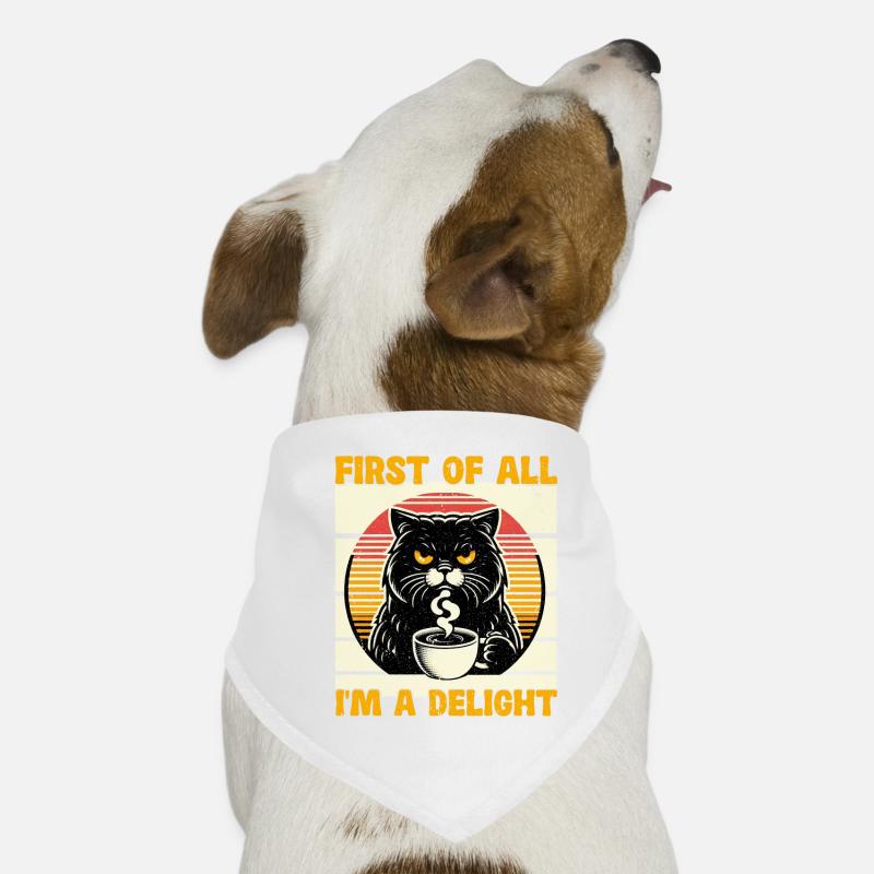 Au début, je suis un délice, un chat mécontent Bandana pour chien