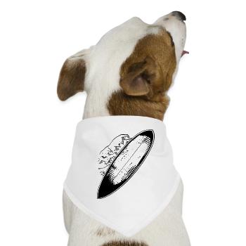 Surfbrett - Hunde-Bandana - Weiß - Vorne