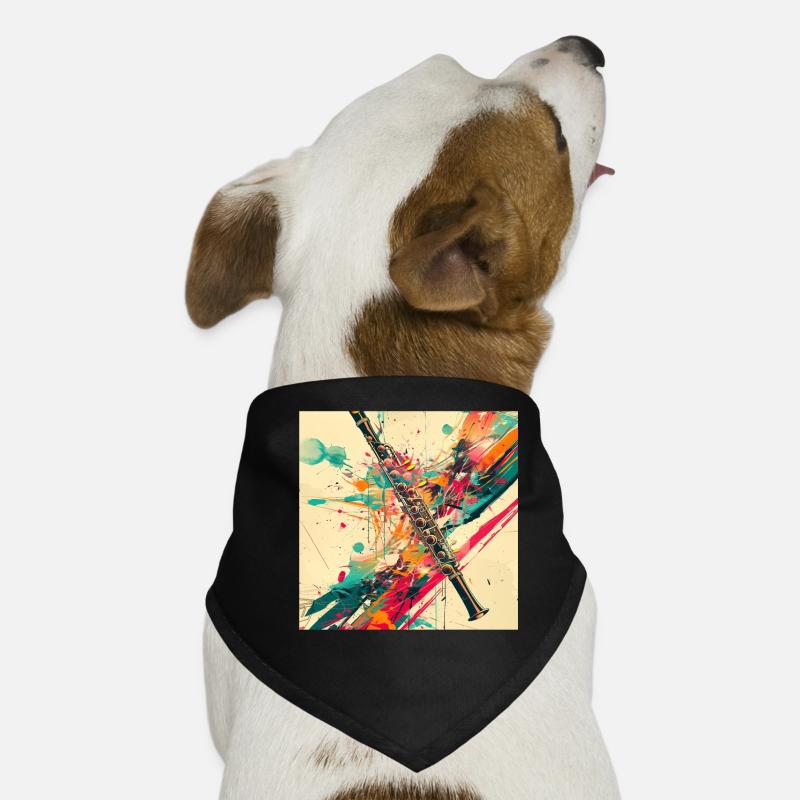 Querflöte Hunde-Bandana