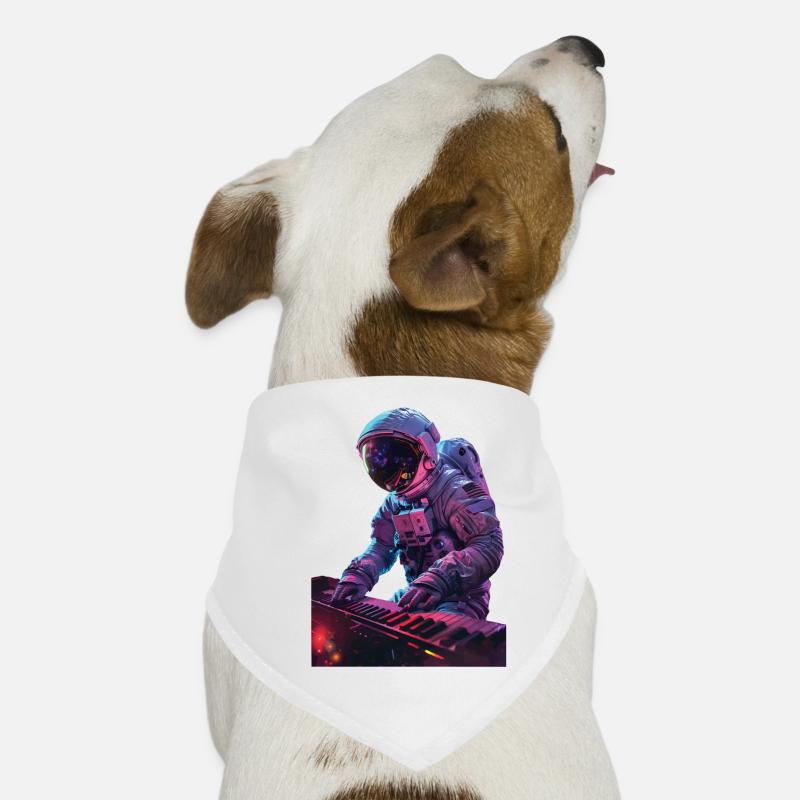 Astronaut Piano Dog Bandana