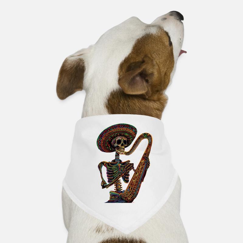 Harpe Squelette Mexicain Bandana pour chien