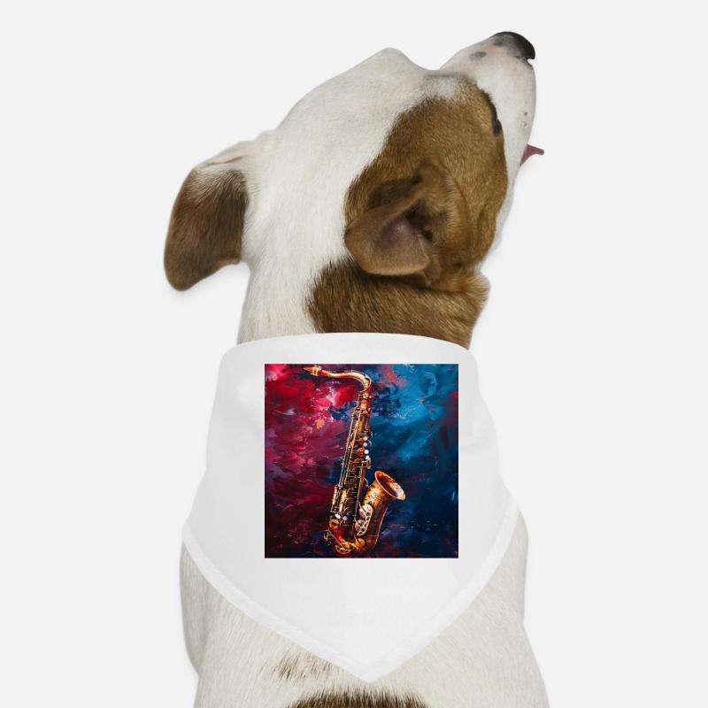 Saxophon Hunde-Bandana