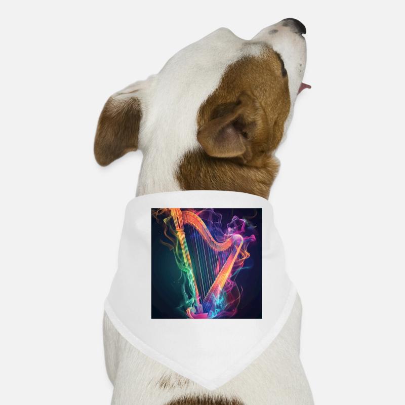 Harfe - Hunde-Bandana - Weiß