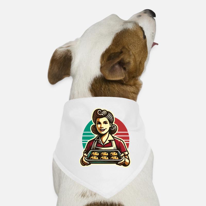 Nostalgisches Backerlebnis Retro Hunde-Bandana