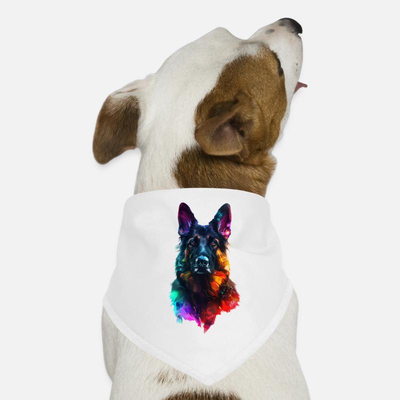 Deutscher Schäferhund - Hunde-Bandana - Weiß