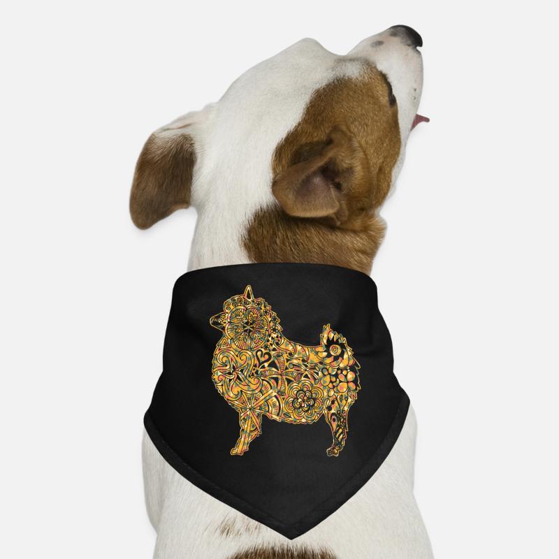Keeshond Geometric Dog Bandana