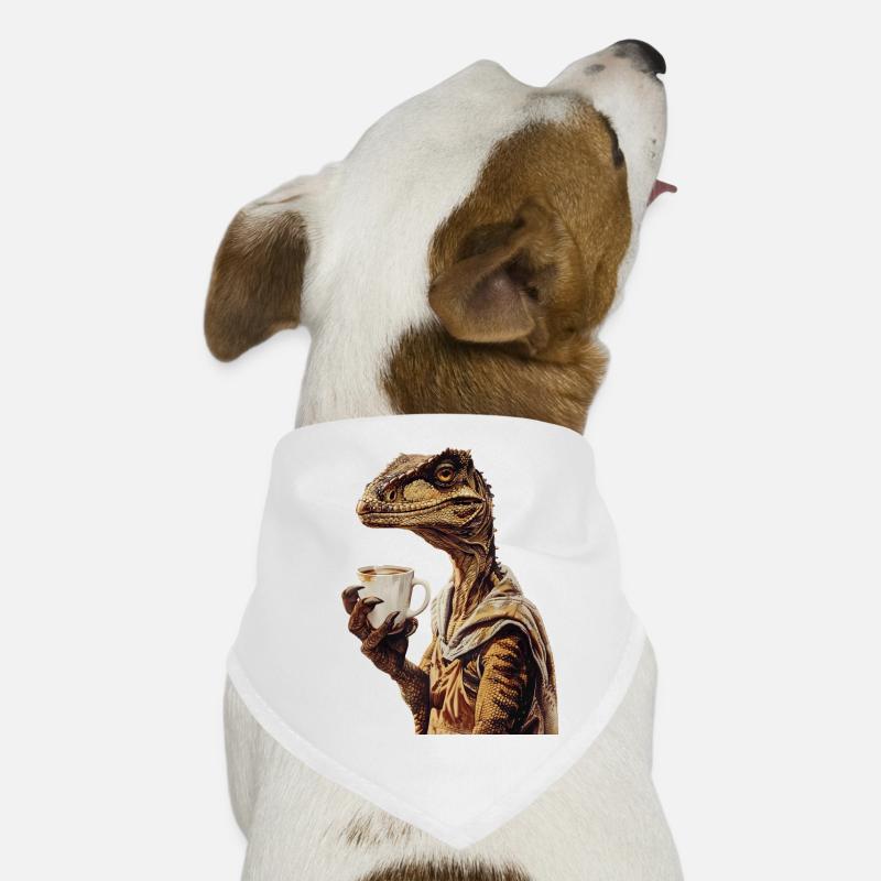 Utahraptor Kaffee Hunde-Bandana