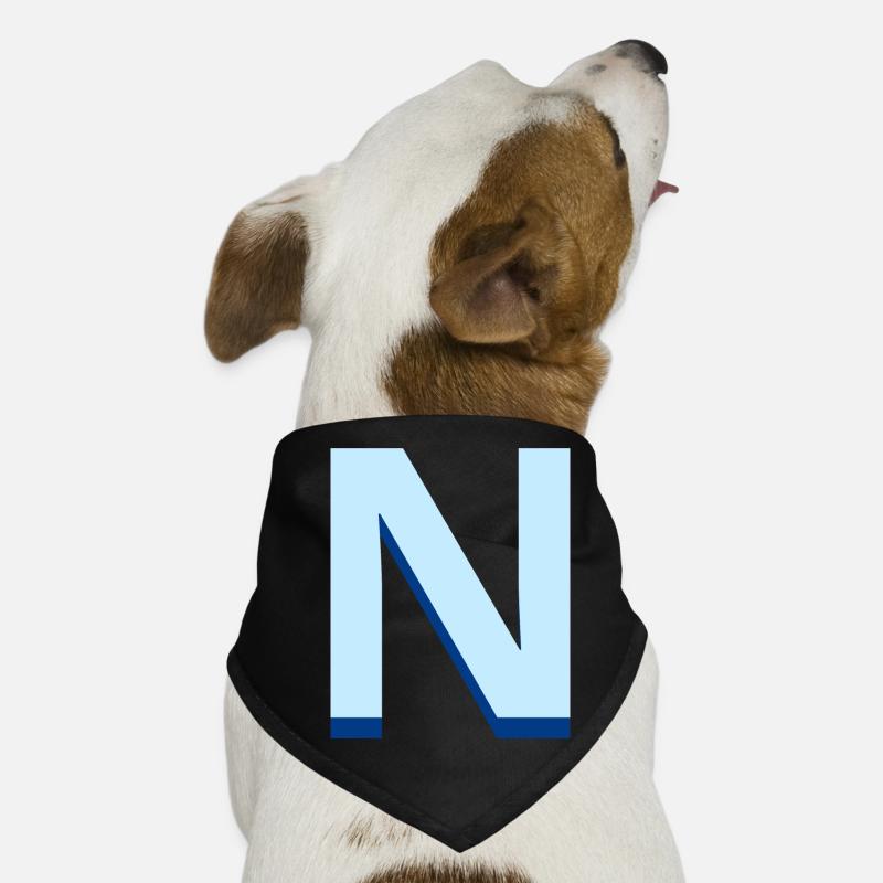 Pop und moderner blauer Buchstabe n Hunde-Bandana