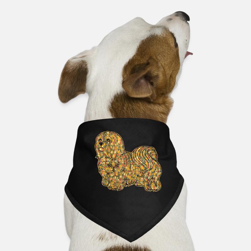 Maltese Geometric Dog Bandana
