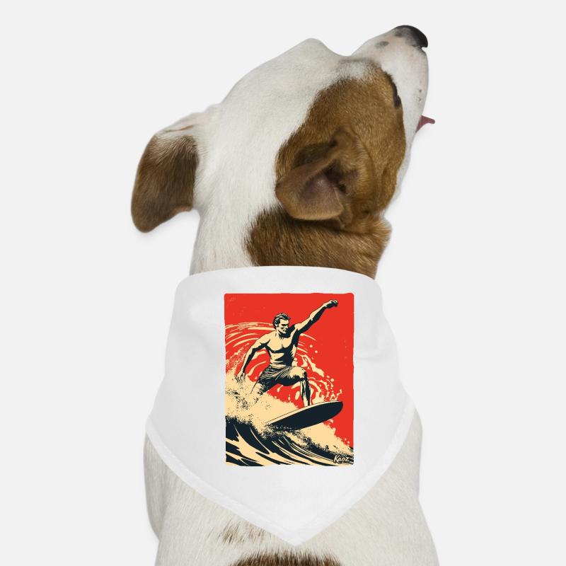 Surf rétro à l’ancienne Bandana pour chien
